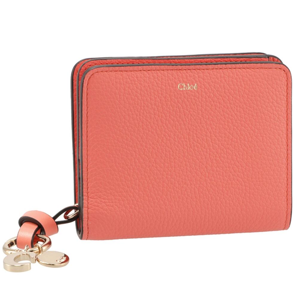 Chloé CHC22WP765F57 ALPHABET Bi-Fold Wallet ~ Flaming Coral